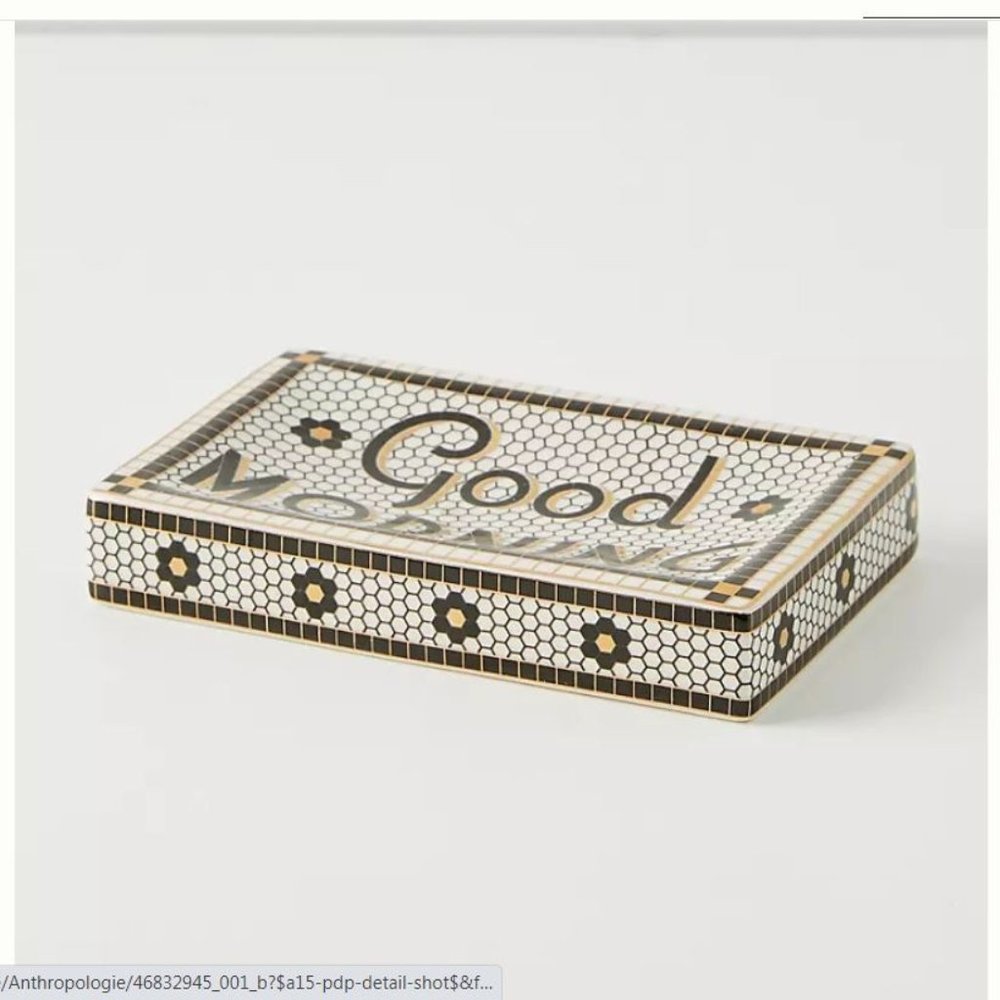 Anthropologie Good Morning Soap Dish